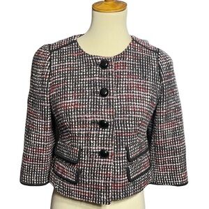 Black Plum White Suit Blazer Lined 2P  (B7)